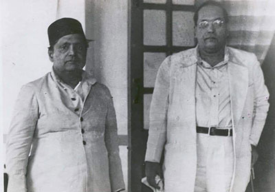 मास्तरकृष्णरावेण सह डा. बाबासाहेब आम्बेडकरः